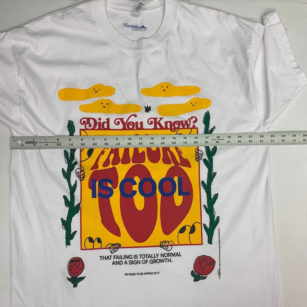 Mayfair Failure Is Cool Too Graphic T-Shirt White Mens Large Short Sleeve Tee - Picture 12 of 14